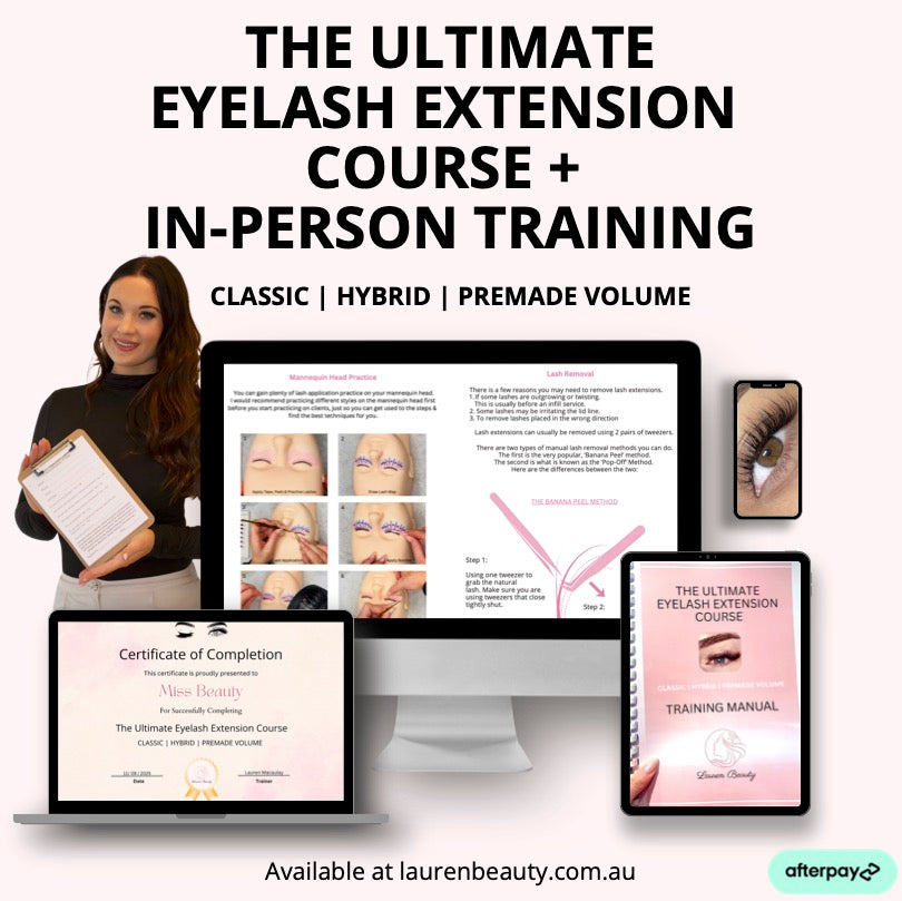 The Ultimate Eyelash Extension Course - Online + In-Person Training