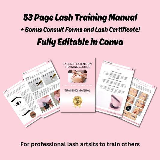 Lash Training Manual for Lash Artists to Train Students